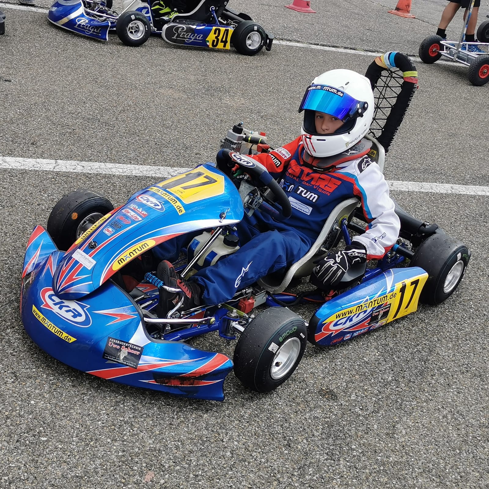 Marlo Violi in seinem Kart